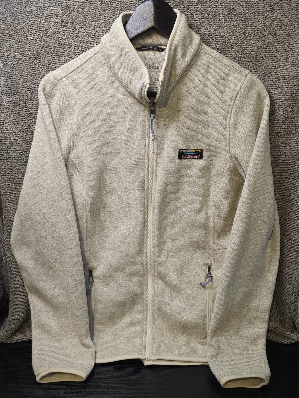 L.L. Bean Men's Full-Zip Shirt Jacket in Light Taupe
